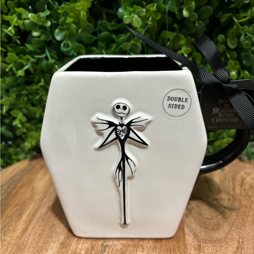 RAE Dunn Disney NWT Black and White Nightmare Before Christmas Mug